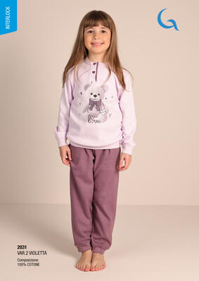 GIRLS' PAJAMAS M/L 2031 Tellini S.r.l. Wholesale Clothing